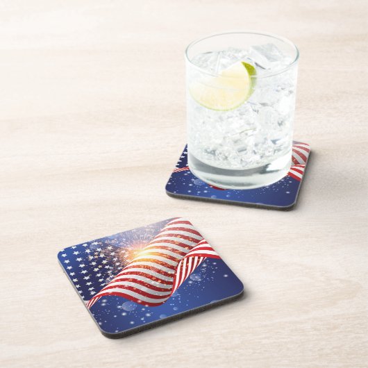 Patriotic 4. Juli Plastic Untersetzer Set (Rechte Seite)