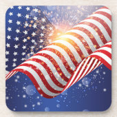 Patriotic 4. Juli Plastic Untersetzer Set (Vorderseite)