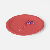 Patriotic 4. Juli Red Pappteller (Schrägansicht)