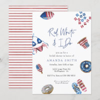 Patriotic 4. Juli Red White & I Do Brautparty