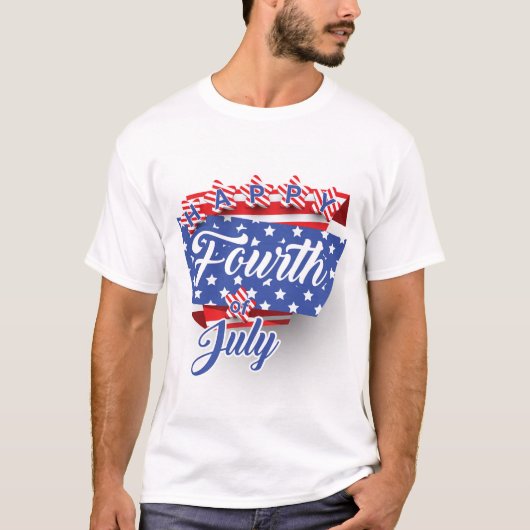 Patriotic 4. Juli T - Shirt Design - Feier (Vorderseite)