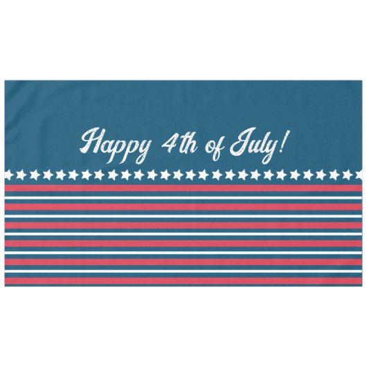 Patriotic 4. Juli Tablecloth Tischdecke (Vorderseite (Horizontal))