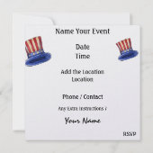 Patriotic - 4. Juli - Unabhängigkeitstag ! SRF Einladung (Rückseite)