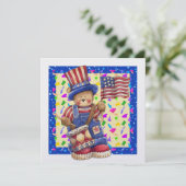 Patriotic - 4. Juli - Unabhängigkeitstag ! SRF Einladung (Stehend Vorderseite)