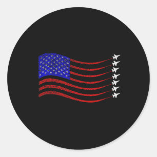Patriotic 4. Juli US-amerikanische Flaggenkämpfer  Runder Aufkleber