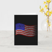 Patriotic 4. Juli US-amerikanische Flaggenwinde Karte (Gelbe Blume)
