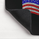 Patriotic 4. Juli US-amerikanische Flaggenwinde Mousepad (Ecke)
