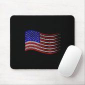 Patriotic 4. Juli US-amerikanische Flaggenwinde Mousepad (Mit Mouse)