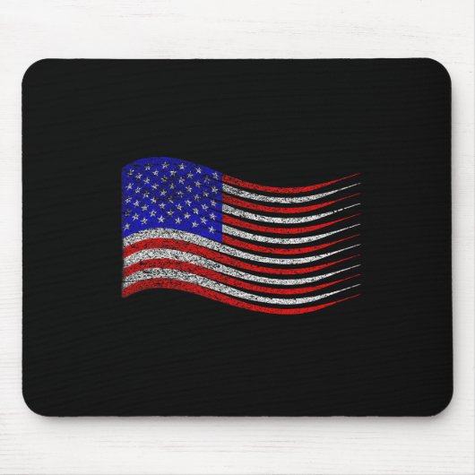 Patriotic 4. Juli US-amerikanische Flaggenwinde Mousepad (Vorne)