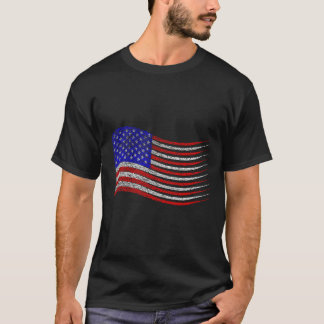 Patriotic 4. Juli US-amerikanische Flaggenwinde T-Shirt
