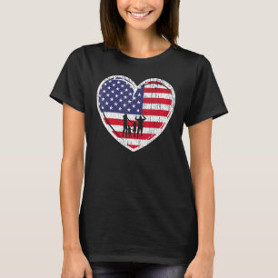 Patriotic 4. Juli US Flag Red White & Blue Hap T-Shirt