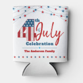 Patriotic 4. Juli USA Flag Red White Blue Stars Dosenkühler (Vorderseite)