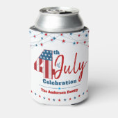 Patriotic 4. Juli USA Flag Red White Blue Stars Dosenkühler (Kanne Rückseite)