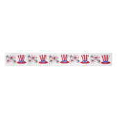 Patriotic 4. Juli USA Uncle Sam Fireworks Amerika Satinband (Vorderseite)