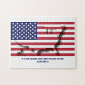 PATRIOTIC 4TH JULY For Freedom Christ Set Us Free Puzzle (Horizontal)