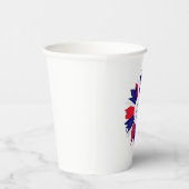 Patriotic 4th of July Bbq Floral 250 Years Pappbecher (Rechts)