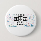 Patriotic 4th of July Custom Name Button (Vorderseite)