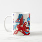 Patriotic 4th of July Mug USA Independence Day Kaffeetasse (Links)