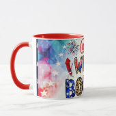 Patriotic 4th of July Mug USA Independence Day Tasse (Links)