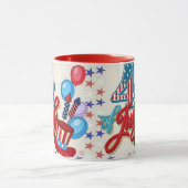 Patriotic 4th of July Mug USA Independence Day Tasse (Zentrum)