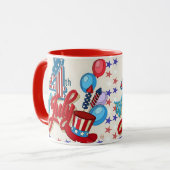 Patriotic 4th of July Mug USA Independence Day Tasse (Vorderseite Links)