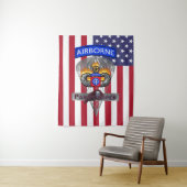 Patriotic 82. Im Flugzeug Division Silver Chute Wandteppich (Beispiel)