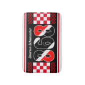 PATRIOTIC 868 Ihr Name | Kontrollierte Flagge auf Badematte (Vorderseite Vertikal)