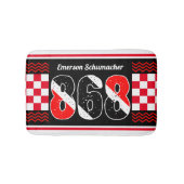 PATRIOTIC 868 Ihr Name | Kontrollierte Flagge auf Badematte (Vorderseite)