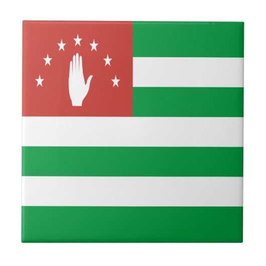 Patriotic Abchasia Flag Fliese (Vorderseite)