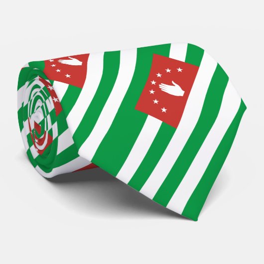Patriotic Abchasia Flag Krawatte (Gerollt)