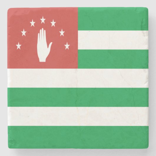 Patriotic Abchasia Flag Steinuntersetzer (Vorderseite)