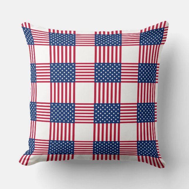 Patriotic Accent Throw Kissen (Vorderseite)