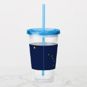 Patriotic Acrylic Tumbler mit Alaska Fahne, USA Acryltrinkbecher (Rechts)
