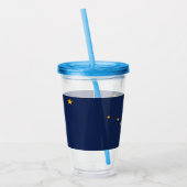 Patriotic Acrylic Tumbler mit Alaska Fahne, USA Acryltrinkbecher (Links)