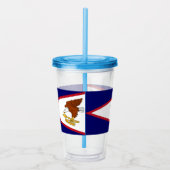 Patriotic Acrylic Tumbler mit amerikanischer Samoa Acryltrinkbecher (Rechts)