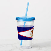 Patriotic Acrylic Tumbler mit amerikanischer Samoa Acryltrinkbecher (Rückseite)