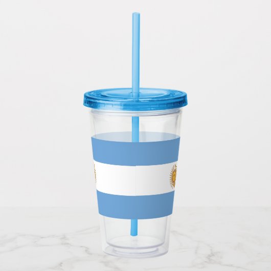 Patriotic Acrylic Tumbler mit argentinischer Flagg Acryltrinkbecher (Rechts)