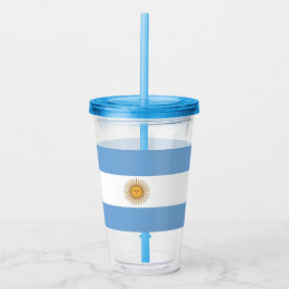 Patriotic Acrylic Tumbler mit argentinischer Flagg Acryltrinkbecher