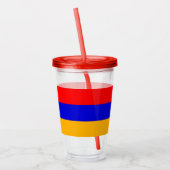 Patriotic Acrylic Tumbler mit armenischer Flagge Acryltrinkbecher (Links)