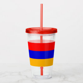 Patriotic Acrylic Tumbler mit armenischer Flagge Acryltrinkbecher