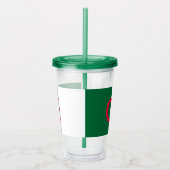 Patriotic Acrylic Tumbler mit der Flagge Algeriens Acryltrinkbecher (Rechts)