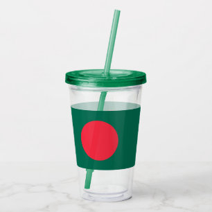 Patriotic Acrylic Tumbler mit der Flagge Banglades Acryltrinkbecher