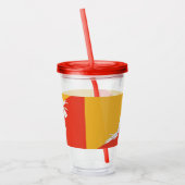 Patriotic Acrylic Tumbler mit der Flagge Bhutans Acryltrinkbecher (Links)