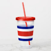 Patriotic Acrylic Tumbler mit der Flagge Costa Ric Acryltrinkbecher (Links)