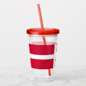 Patriotic Acrylic Tumbler mit der Flagge Dänemarks Acryltrinkbecher (Links)
