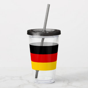 Patriotic Acrylic Tumbler mit der Flagge Deutschla Acryltrinkbecher