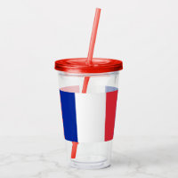 Patriotic Acrylic Tumbler mit der Flagge Frankreic