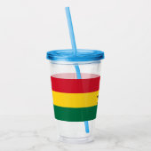 Patriotic Acrylic Tumbler mit der Flagge Ghanas Acryltrinkbecher (Links)