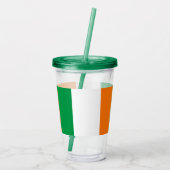 Patriotic Acrylic Tumbler mit der Flagge Irlands Acryltrinkbecher (Rückseite)