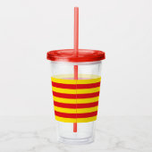 Patriotic Acrylic Tumbler mit der Flagge Katalonie Acryltrinkbecher (Rechts)